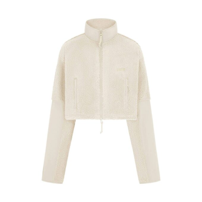 TEDDY FUNNEL NECK CROPPED JACKET TEDDY FUNNEL NECK CROPPED JACKET
