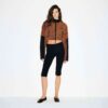TEDDY FUNNEL NECK CROPPED JACKET