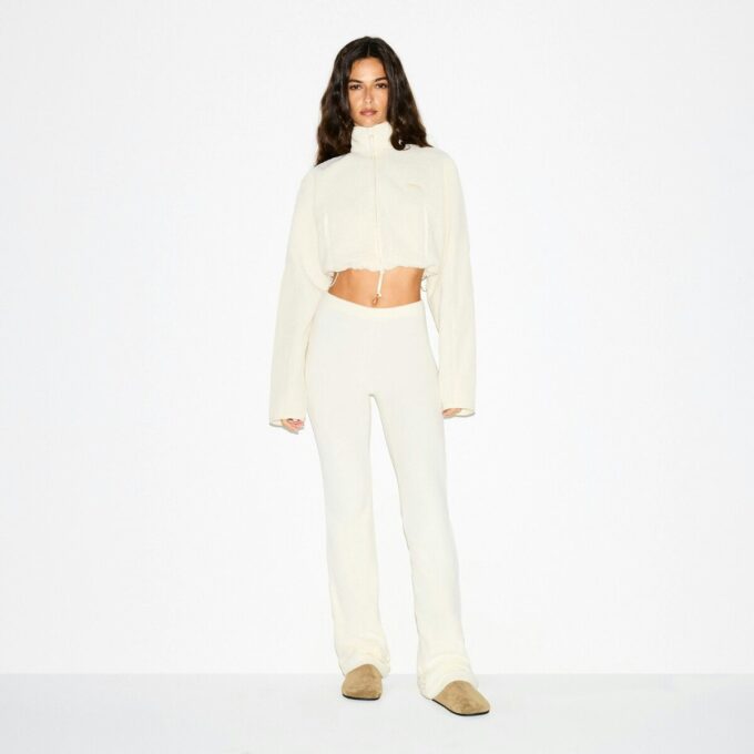 TEDDY FUNNEL NECK CROPPED JACKET TEDDY FUNNEL NECK CROPPED JACKET