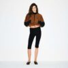 TEDDY FUNNEL NECK CROPPED JACKET