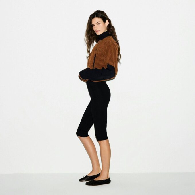 TEDDY FUNNEL NECK CROPPED JACKET