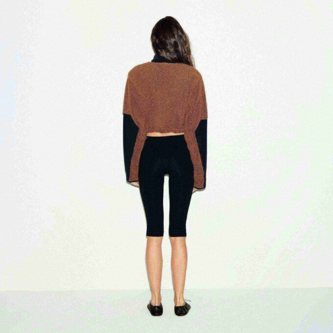 TEDDY FUNNEL NECK CROPPED JACKET