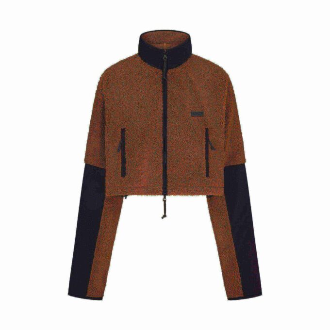 TEDDY FUNNEL NECK CROPPED JACKET