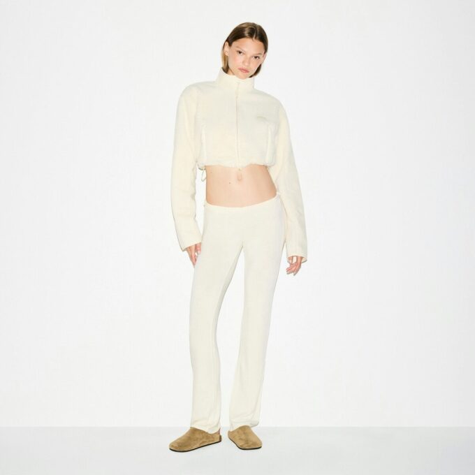 TEDDY FUNNEL NECK CROPPED JACKET TEDDY FUNNEL NECK CROPPED JACKET