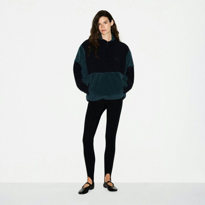 TEDDY OVERSIZED HALF ZIP UP PULLOVER