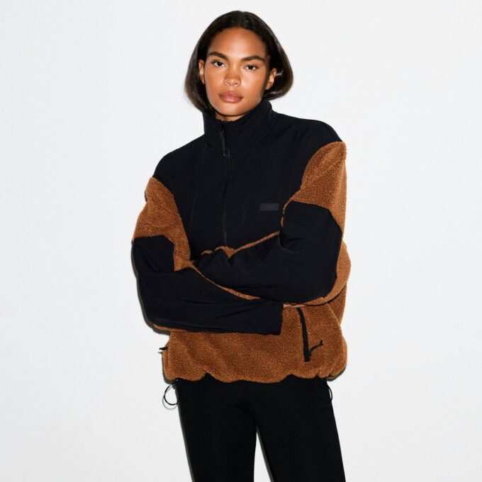 TEDDY OVERSIZED HALF ZIP UP PULLOVER