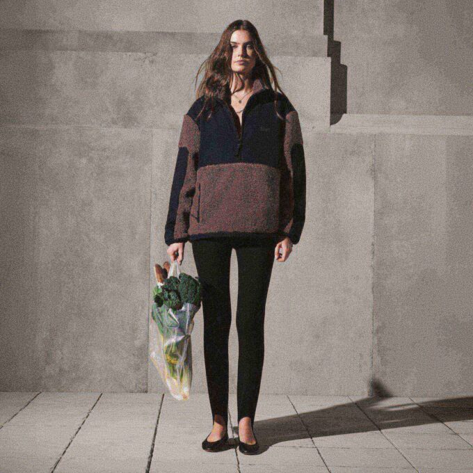 TEDDY OVERSIZED HALF ZIP UP PULLOVER