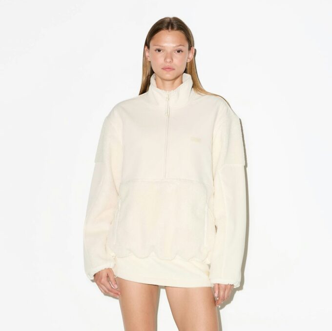 TEDDY OVERSIZED HALF ZIP UP PULLOVER
