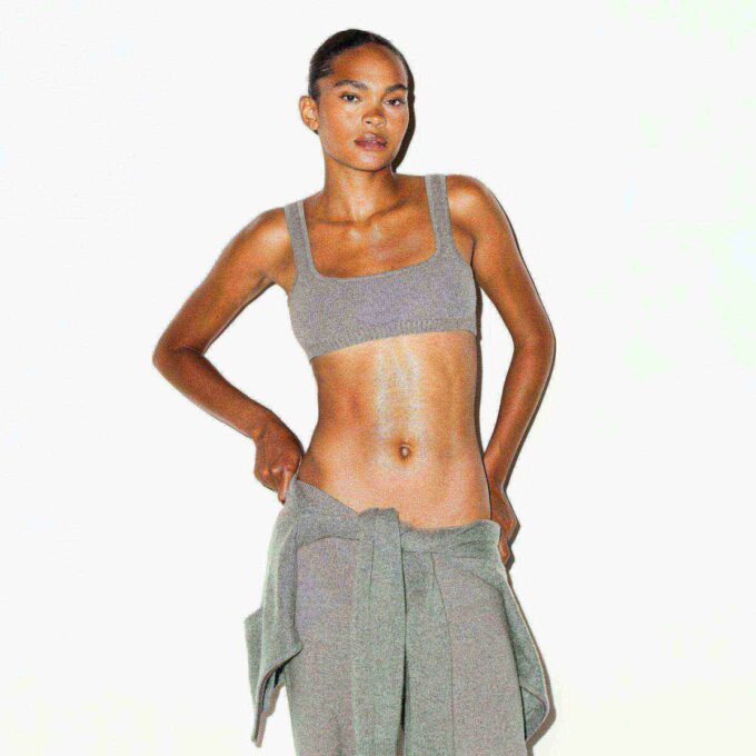 TEXTURED KNIT BRALETTE