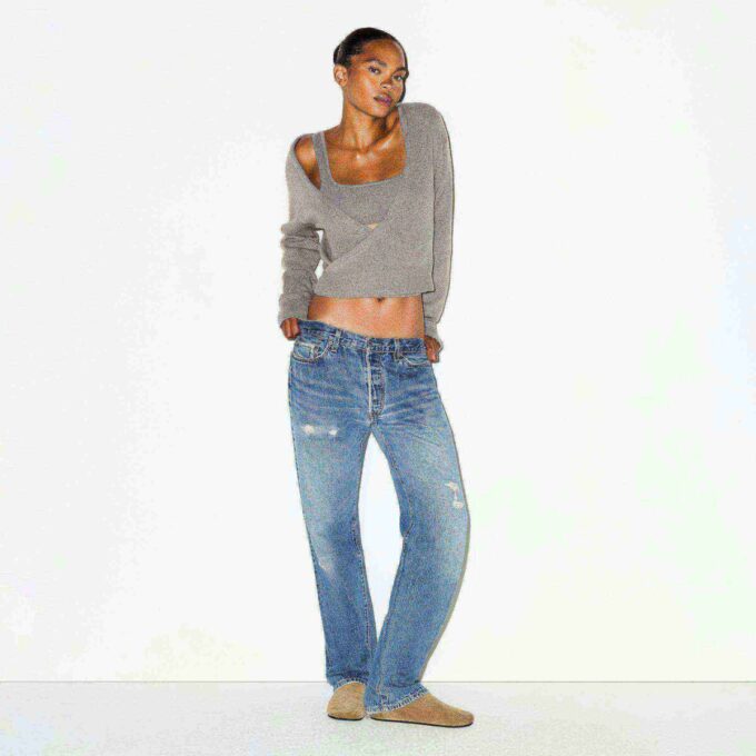 TEXTURED KNIT WRAP SWEATER TEXTURED KNIT WRAP SWEATER