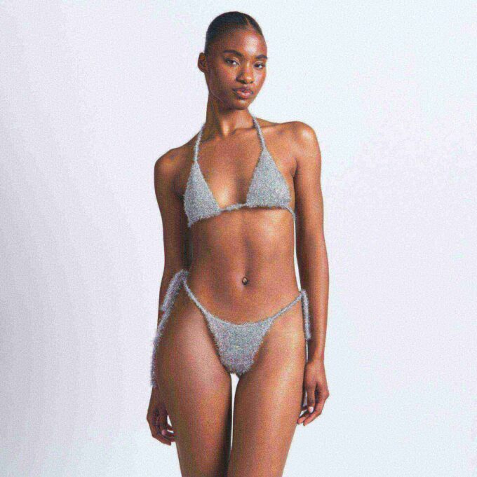 TINSEL BRALETTE AND THONG SET TINSEL BRALETTE AND THONG SET