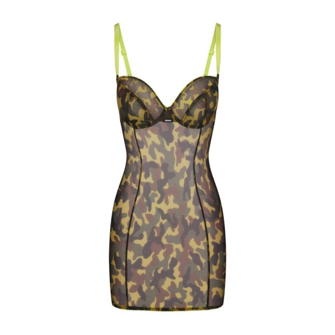 ULTRA FINE MESH PICOT MINI DRESS ULTRA FINE MESH PICOT MINI DRESS