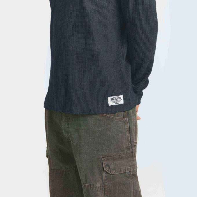 WAFFLE MENS LONG SLEEVE TOP WAFFLE MENS LONG SLEEVE TOP