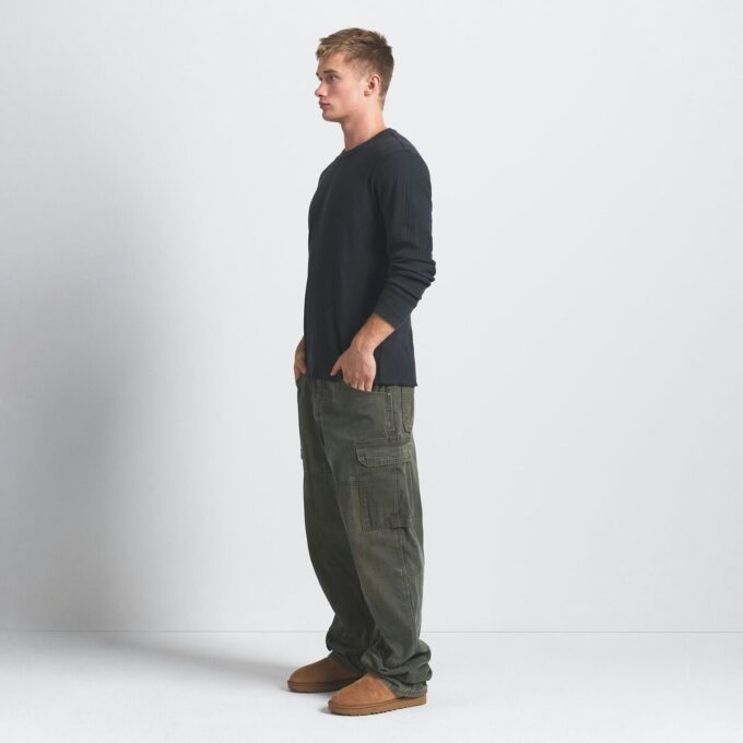 WAFFLE MENS LONG SLEEVE TOP WAFFLE MENS LONG SLEEVE TOP