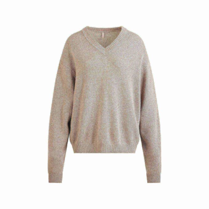 WOOL CASHMERE OVERSIZED V NECK SWEATER WOOL CASHMERE OVERSIZED V NECK SWEATER