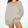 WOOL CASHMERE OVERSIZED V NECK SWEATER WOOL CASHMERE OVERSIZED V NECK SWEATER