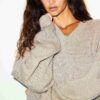 WOOL CASHMERE OVERSIZED V NECK SWEATER WOOL CASHMERE OVERSIZED V NECK SWEATER