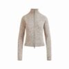 WOOL CASHMERE ZIP UP MOCK NECK SWEATER WOOL CASHMERE ZIP UP MOCK NECK SWEATER