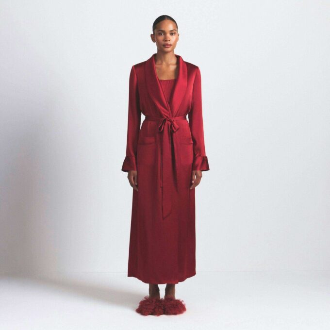 WOVEN SHINE LONG ROBE WOVEN SHINE LONG ROBE