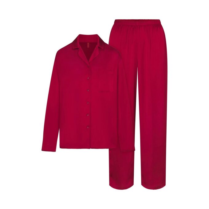 WOVEN SHINE LONG SLEEP SET WOVEN SHINE LONG SLEEP SET